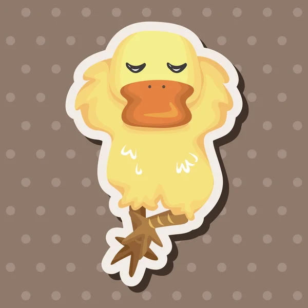 Animal duck cartoon theme elements — Stock Vector