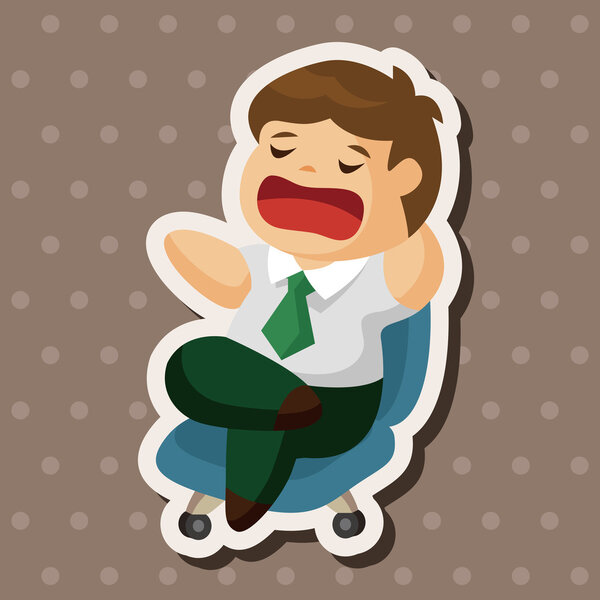 Office workers theme elements 