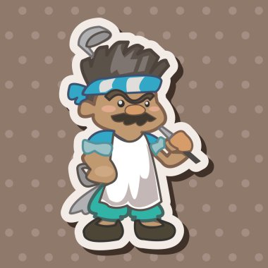 kişi karakter golfçüler Tema öğeleri