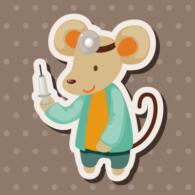 动物鼠标医生卡通主题元素