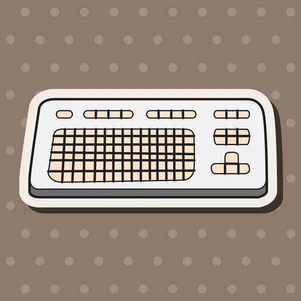 Computer-bezogene Ausstattung Tastatur Theme-Elemente — Stockvektor