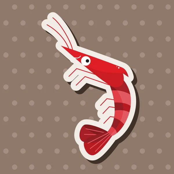 Shrimp theme elements — Stock Vector