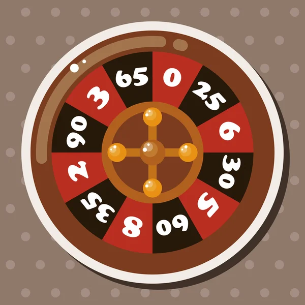 Roulette casino éléments de thème — Image vectorielle