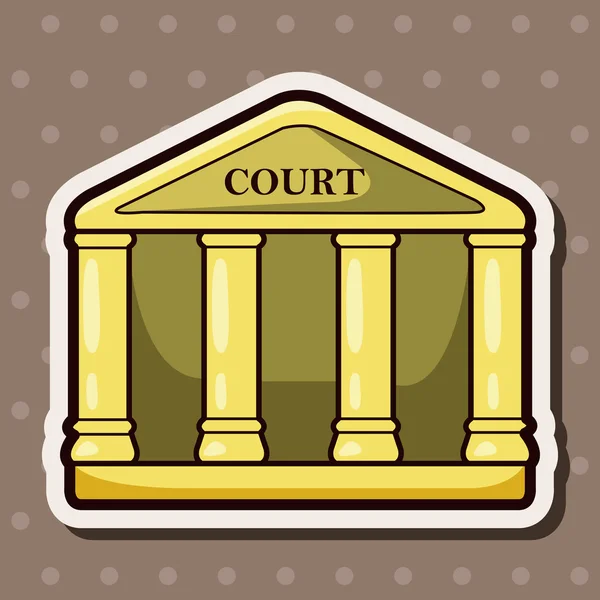 Court theme elements — Stock Vector