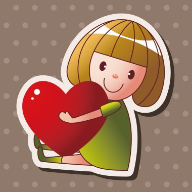 küçük bir çocukla kalp Tema öğeleri