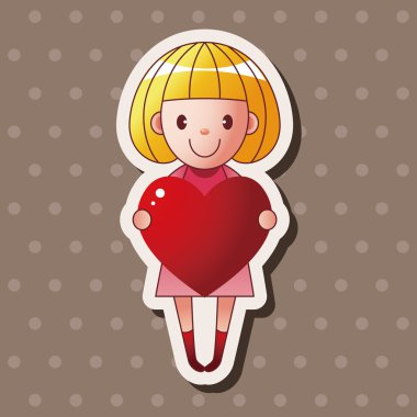 küçük bir çocukla kalp Tema öğeleri