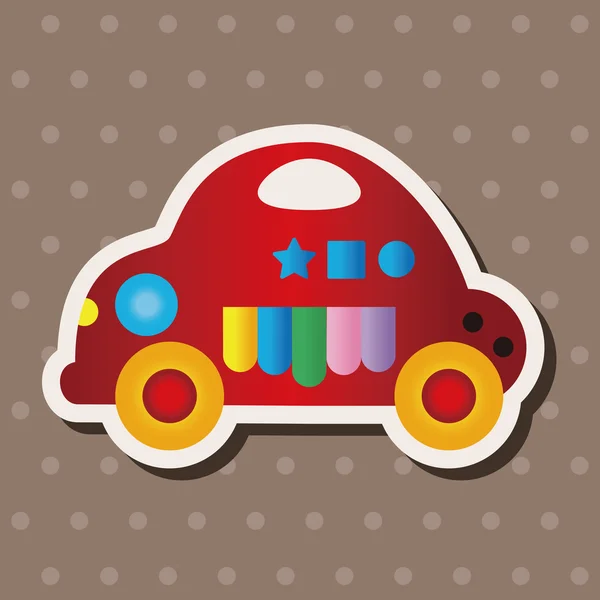 Jouets pour bébé éléments de thème voiture — Image vectorielle