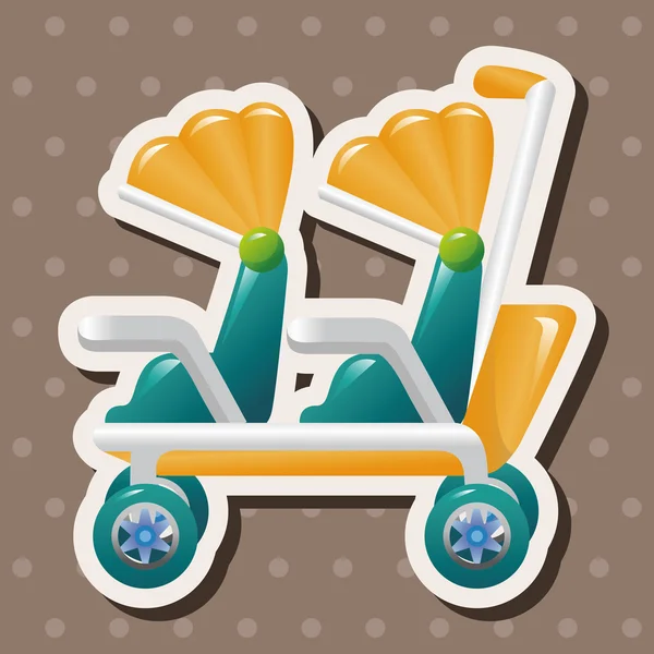 Baby carriages theme elements — Stock Vector