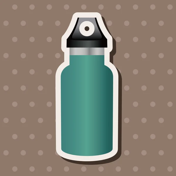 Camping prvky motivů láhev na vodu — Stockový vektor