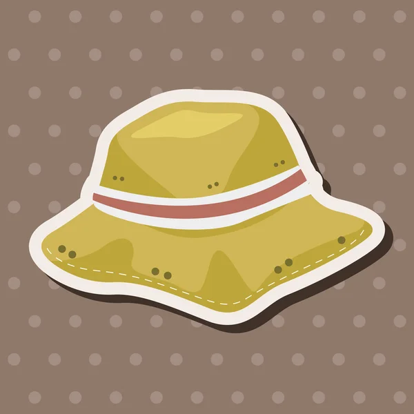 Elementos temáticos sombrero de pesca — Vector de stock