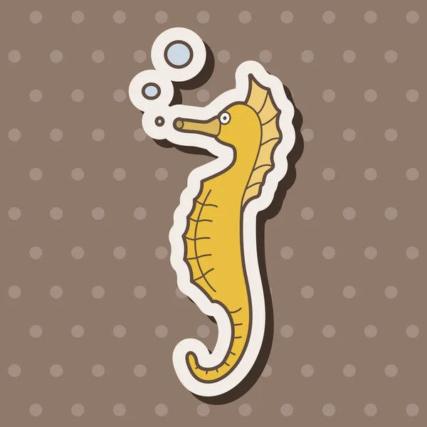 Sea animal seahorse cartoon theme elements — Stock Vector