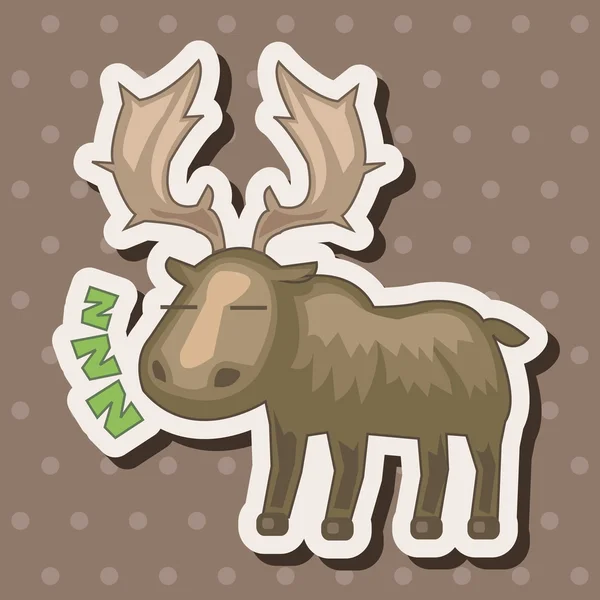 Animal moose cartoon theme elements — Stock Vector