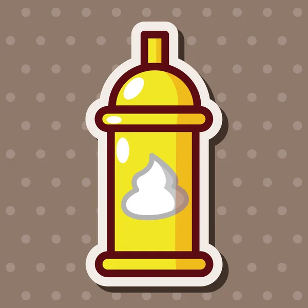 Keukengerei peper fles thema-elementen — Stockvector