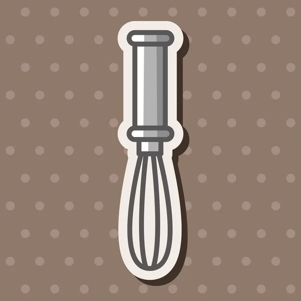 Elementos temáticos batidor de utensilios de cocina — Vector de stock