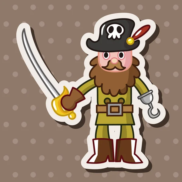 Elementos temáticos piratas — Vector de stock