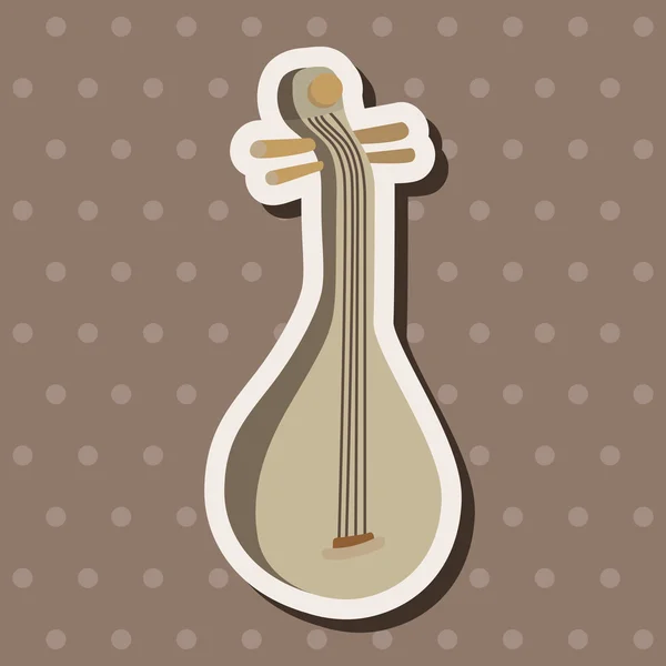 Instrument Laute Cartoon Thema Elemente — Stockvektor