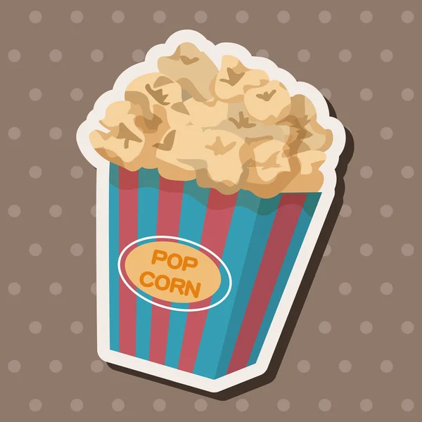 Pop corn temaelement — Stock vektor