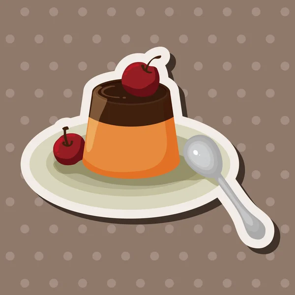 Pudding-Themenelemente — Stockvektor