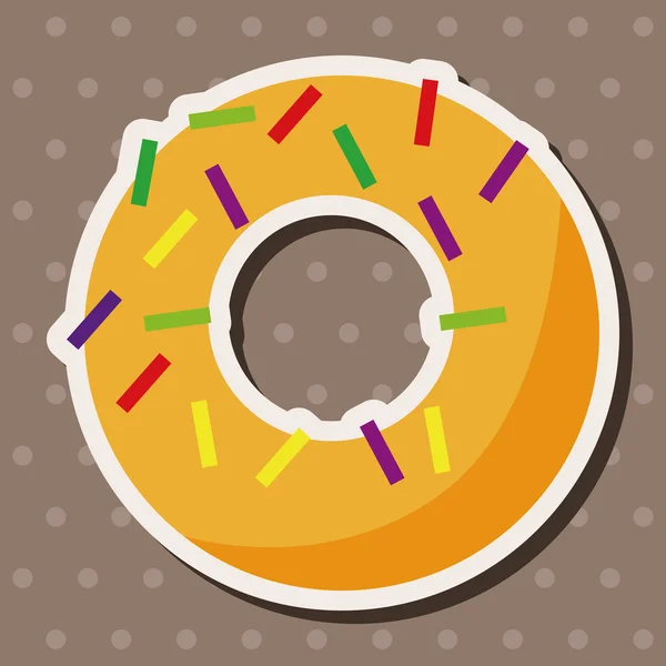Fast Food Donut Themenelemente — Stockvektor