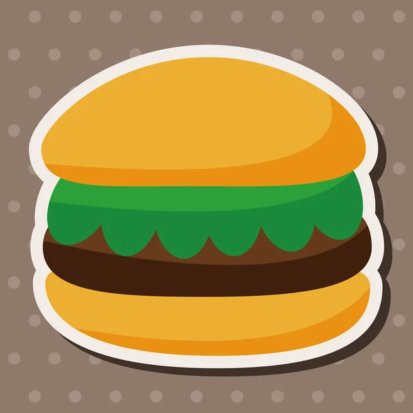 Fast Food Hamburger Themenelemente — Stockvektor