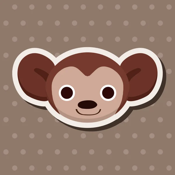 Animales mono dibujos animados elementos temáticos — Vector de stock