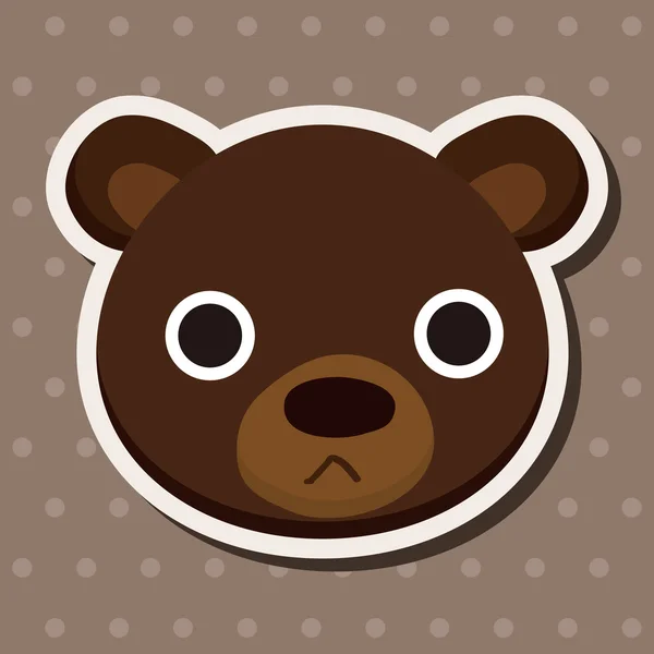 Animales oso dibujos animados elementos temáticos — Vector de stock