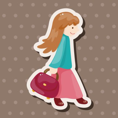 seyahat eden kişi tema öğeleri