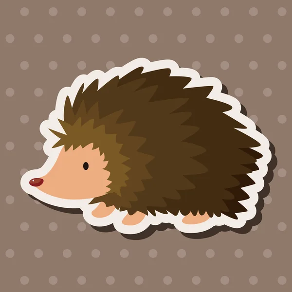 Animal Hedgehog cartoon theme elements — Stock Vector