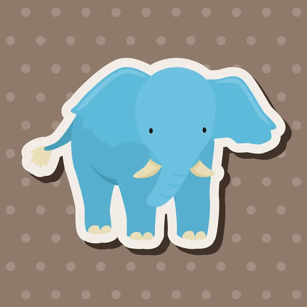 Animales elefante dibujos animados elementos temáticos — Archivo Imágenes Vectoriales