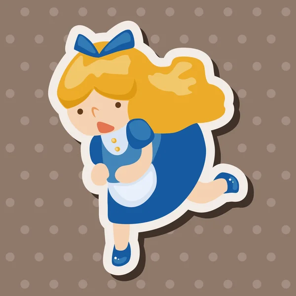 Alice en elementos temáticos del país de las maravillas — Vector de stock