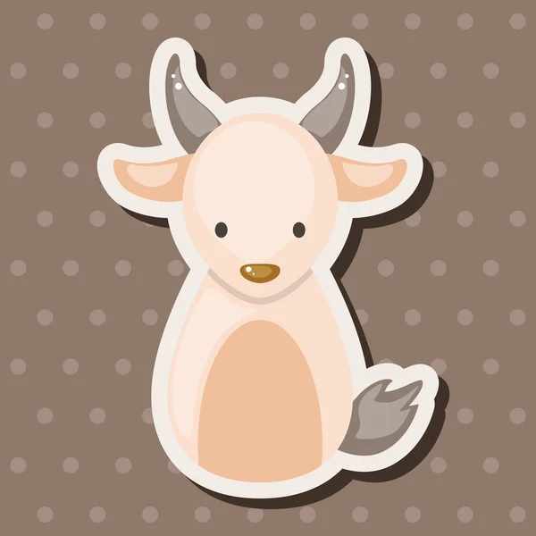 Chinese Zodiac goat theme elements — Stock Vector