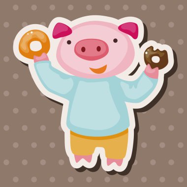 öğleden sonra çay Tema öğeleri sahip hayvan