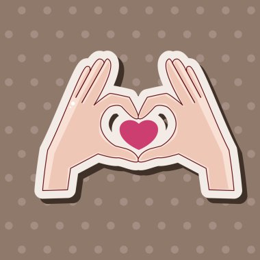 Sevgililer günü aşk kalp Tema öğeleri