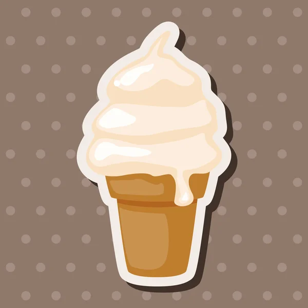Ice cream karikatura téma prvky — Stockový vektor
