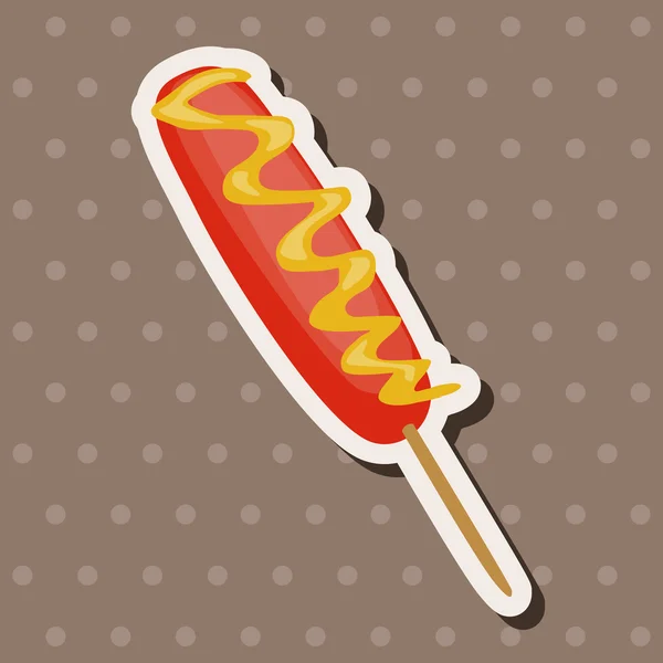 Alimente prăjite temă elemente hot dog — Vector de stoc