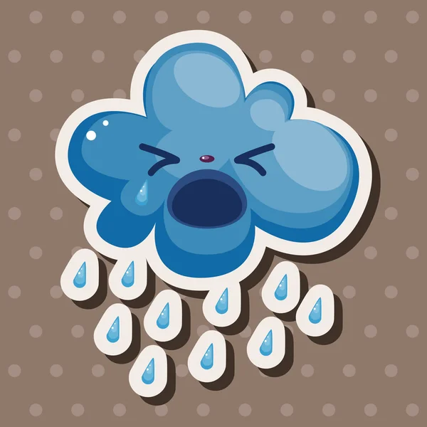 Tiempo lluvioso día tema elementos — Vector de stock