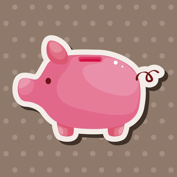 Elementos temáticos piggybank — Vector de stock