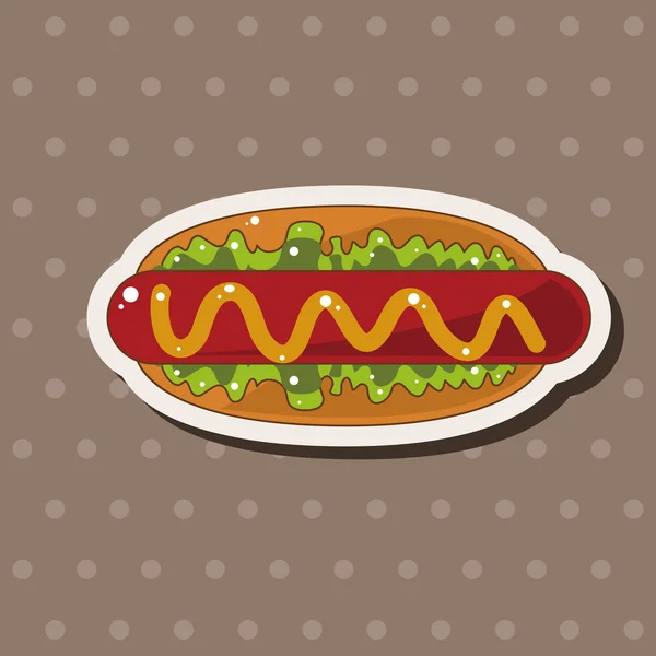 Alimentos fritos tema elementos de cachorro-quente — Vetor de Stock