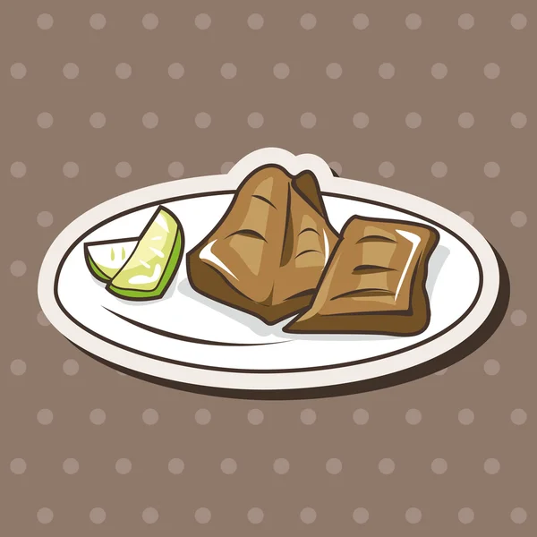 Éléments de thème alimentaire japonais — Image vectorielle