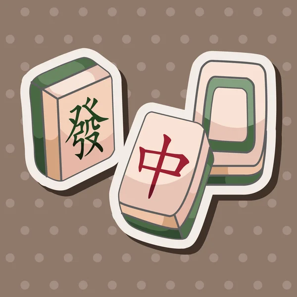 Mahjong theme elements — Stock Vector