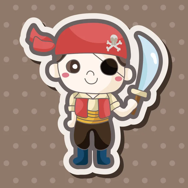 Elementos do tema pirata — Vetor de Stock