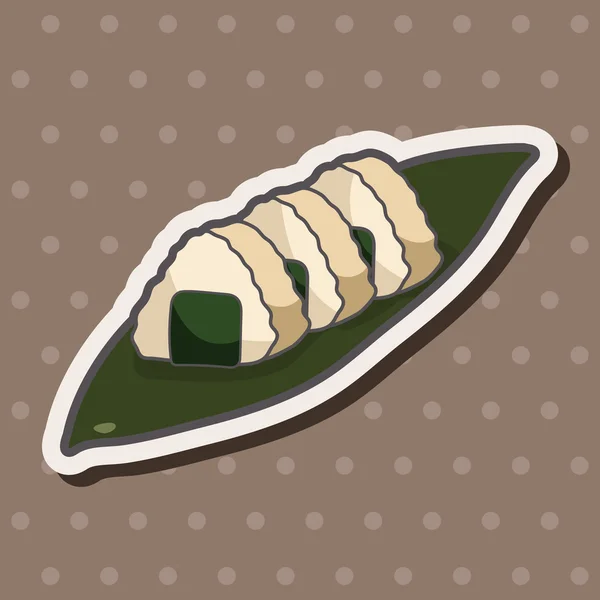 Japans eten sushi thema-elementen — Stockvector