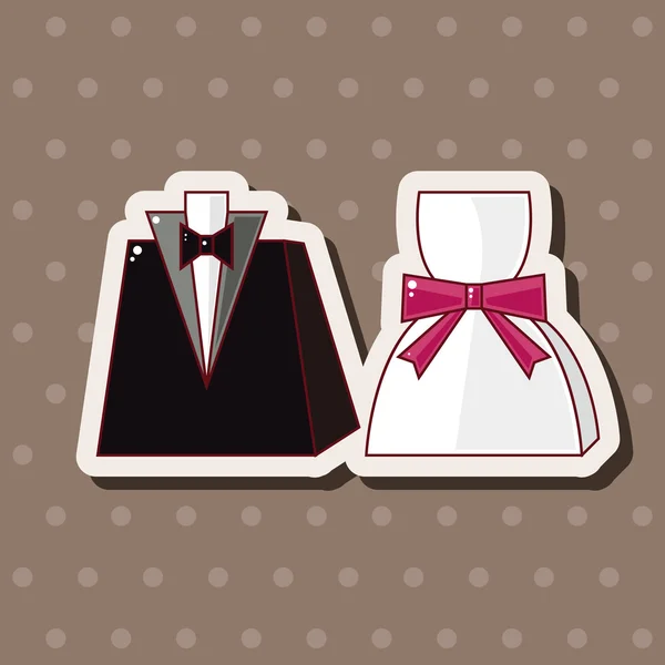 Boda pareja tema elementos — Vector de stock