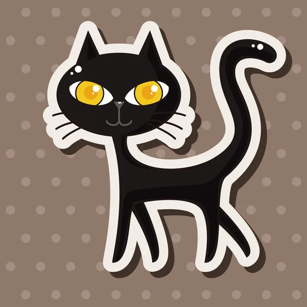 Éléments de thème chat mal — Image vectorielle
