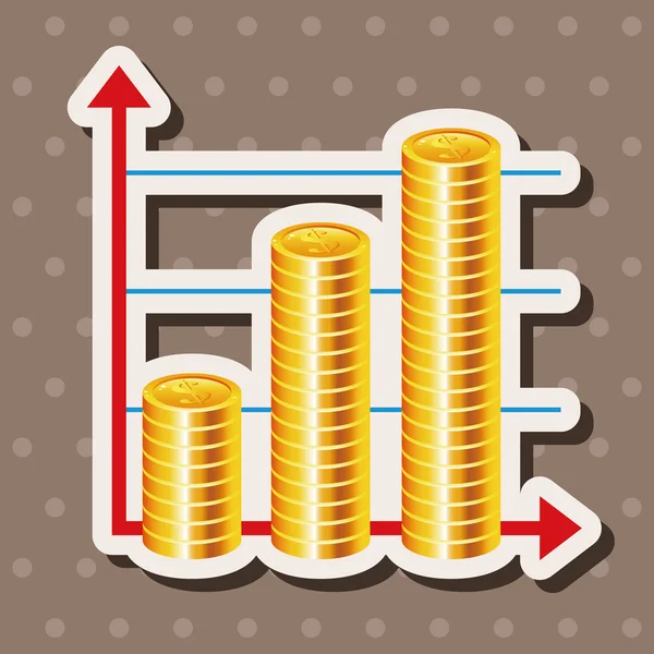 Gráficos financieros tema elementos — Vector de stock