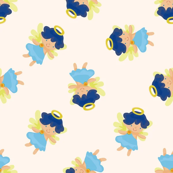 Angel cartoon design, cartoon seamless pattern background — стоковый вектор