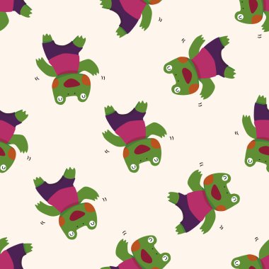 hayvan kurbağa çizgi film, çizgi film Dikişsiz desen arka plan