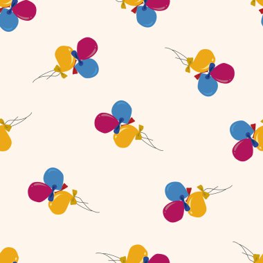 doğum günü ballon, karikatür Dikişsiz desen arka plan