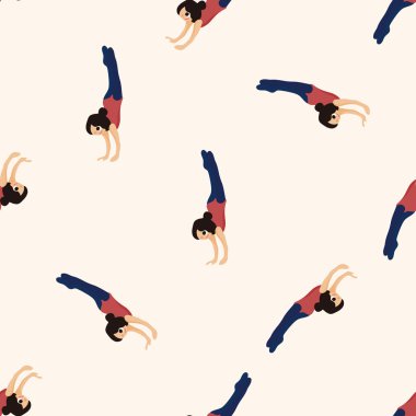 dansçı, karikatür Dikişsiz desen arka plan