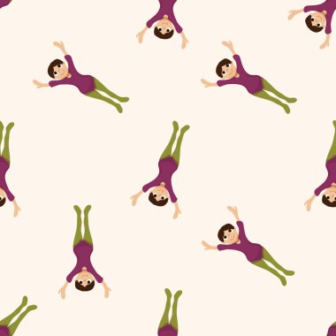 dansçı, karikatür Dikişsiz desen arka plan